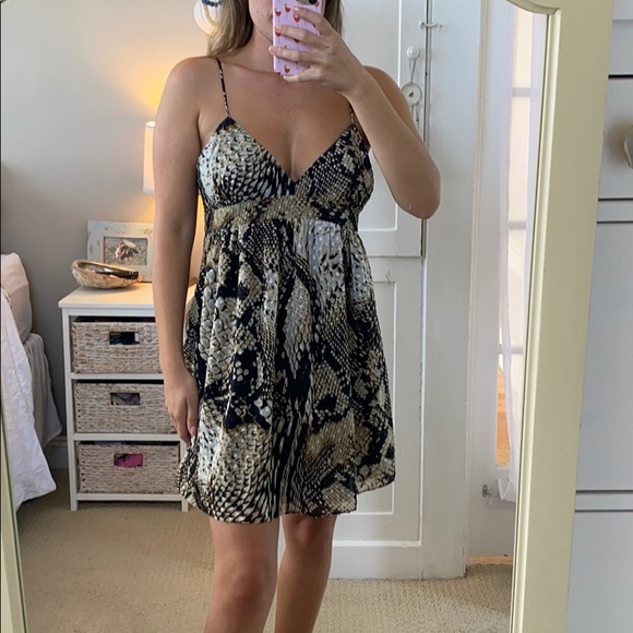 Zara Dresses & Skirts - Zara snakeskin babydoll dress size S